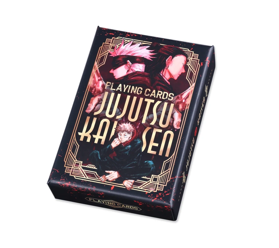Высококачественные голографические игральные карты для игры в покер из аниме «джутсу кайсен», товары, связанные с японским аниме, коллекция игральных карт для вечеринок 
Высококачественные голографические игральные карты для игры в покер из аниме «джутсу кайсен», товары, связанные с японским аниме, коллекция игральных карт для вечеринок