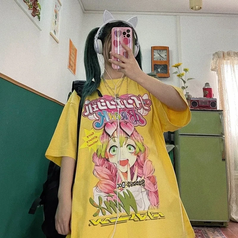 E Girl Anime Tshirt Clothes Fashion Graphic Top Harajuku Kawaii Summer Tops for Women 2021 Cartoon Japanese Streetwear Women
E Girl Anime Tshirt Clothes Fashion Graphic Top Harajuku Kawaii Summer Tops for Women 2021 Cartoon Japanese Streetwear Women