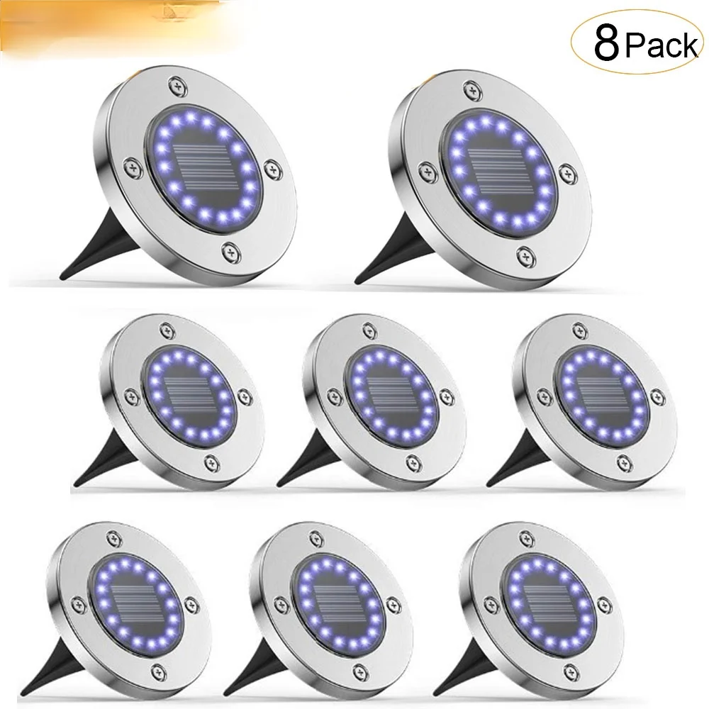 8Pack Solar Ground Lights 20LED Solar Garden Lights Outdoor Disk Lights Waterproof In-Ground Outdoor Landscape Lighting
8Pack Solar Ground Lights 20LED Solar Garden Lights Outdoor Disk Lights Waterproof In-Ground Outdoor Landscape Lighting