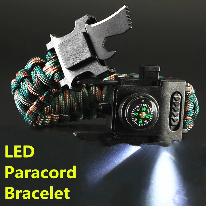 Светодиодные фонари Paracord 550 4 мм браслет многофункциональный парашютный шнур