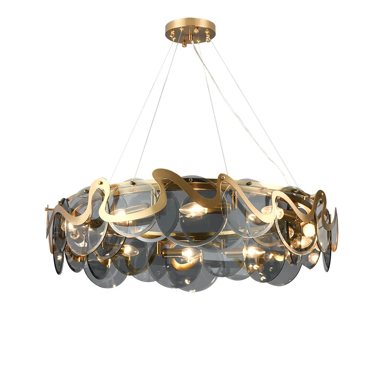 Grey White Glass Iron Golden Round Oval LED Chandelier Lighting lustre Suspension Luminaire Lampen For Foyer
Grey White Glass Iron Golden Round Oval LED Chandelier Lighting lustre Suspension Luminaire Lampen For Foyer
