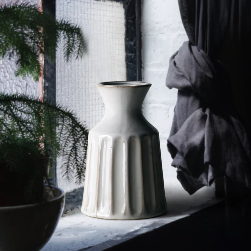Retro Japanese-style Ceramic Vase Simple Desktop Ornaments Home Office Decoration Gifts