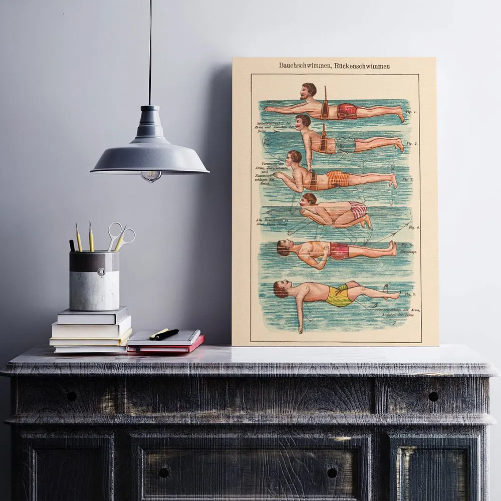 Bauchschwimmen Poster and Prints Wall Art Canvas Sports Art Picture Swim Teaching Steps Cuadro for Swimming Pool Room Decor
Bauchschwimmen Poster and Prints Wall Art Canvas Sports Art Picture Swim Teaching Steps Cuadro for Swimming Pool Room Decor