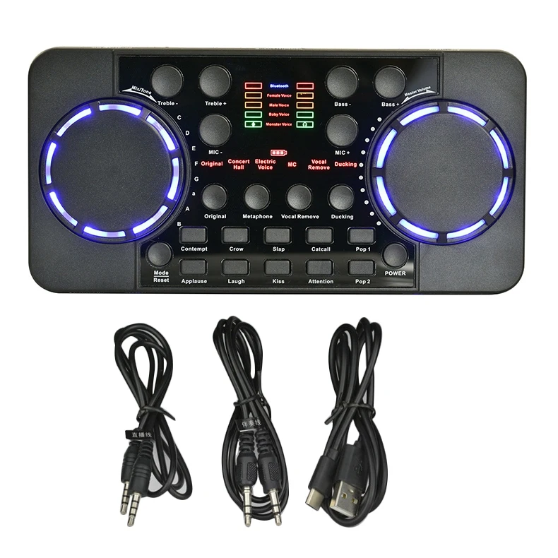 V300 PRO Sound Card 10 Sound Effects Bluetooth Noise Reduction Audio mixers Headset mic Voice Control for Phone PC
V300 PRO Sound Card 10 Sound Effects Bluetooth Noise Reduction Audio mixers Headset mic Voice Control for Phone PC