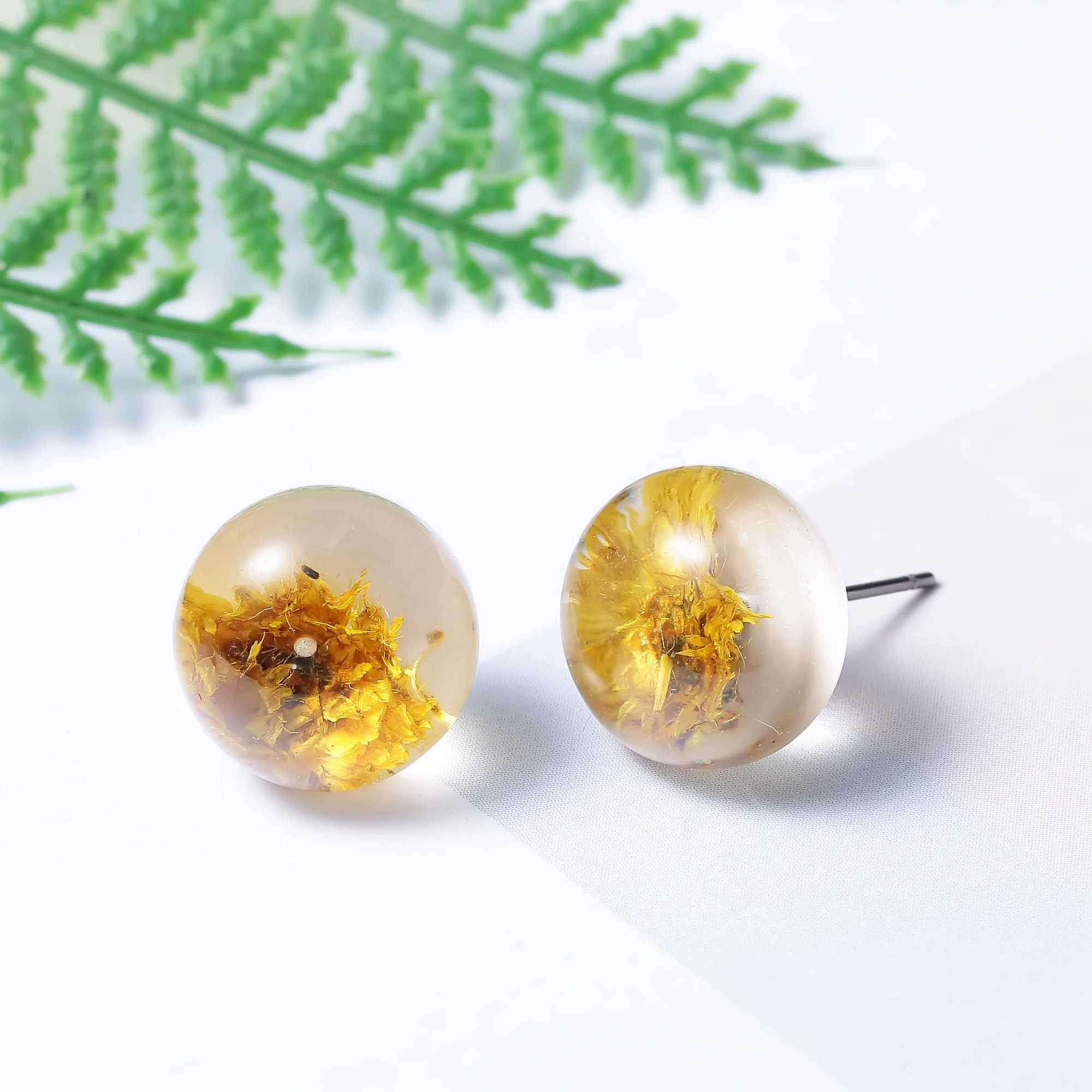 Korean Fashion Oval Dried Flower Stud Earrings for Women Acetate Transparent Earings Fashion Jewelry Boucle D'oreille Femme 2021
Korean Fashion Oval Dried Flower Stud Earrings for Women Acetate Transparent Earings Fashion Jewelry Boucle D'oreille Femme 2021