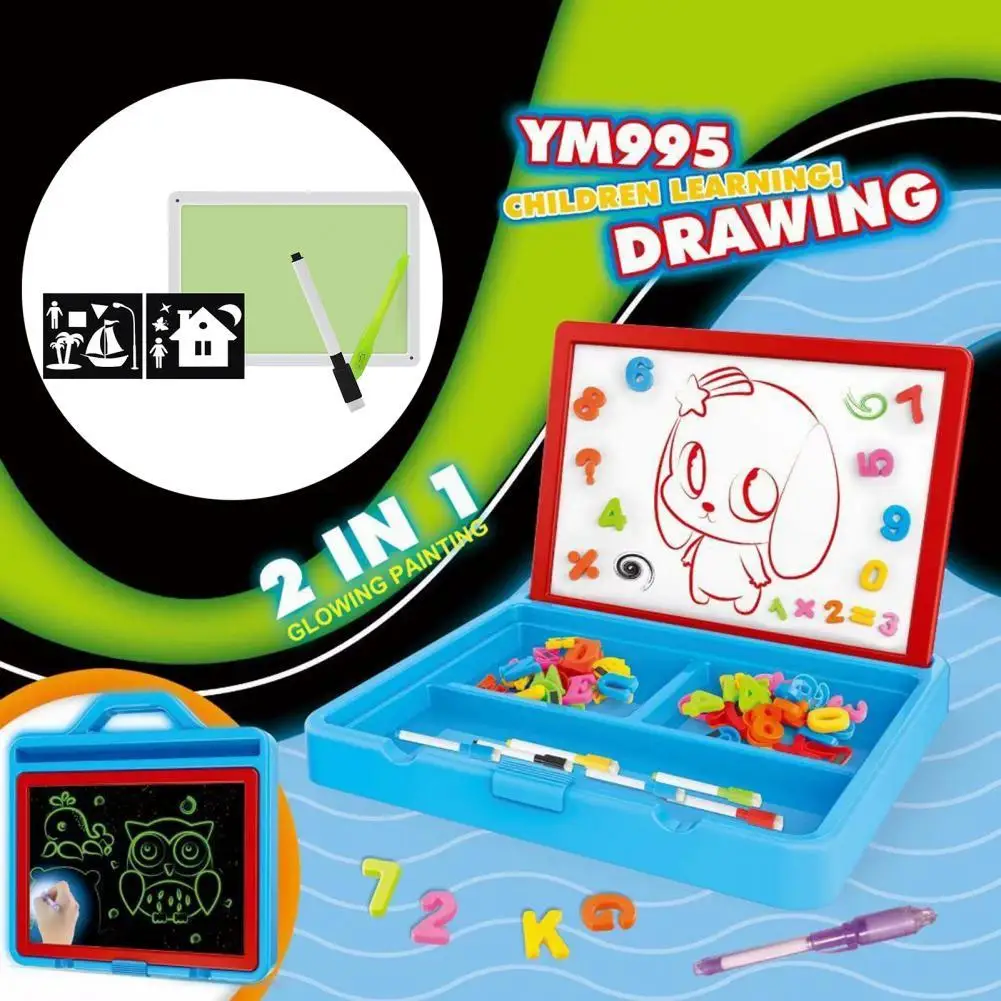 Luminous Board Double Face Design Hand-eye Ability Training ABS Fluorescent Drawing Board for Early Develoment
Luminous Board Double Face Design Hand-eye Ability Training ABS Fluorescent Drawing Board for Early Develoment