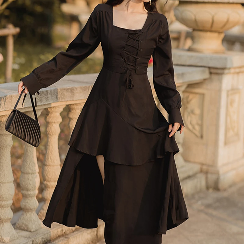 Square Collar Boho High Waist Elegant Luxury Party Spring A-Line Autumn Vintage Long Sleeve Dress 2022 Dresses Women Black Robe
Square Collar Boho High Waist Elegant Luxury Party Spring A-Line Autumn Vintage Long Sleeve Dress 2022 Dresses Women Black Robe