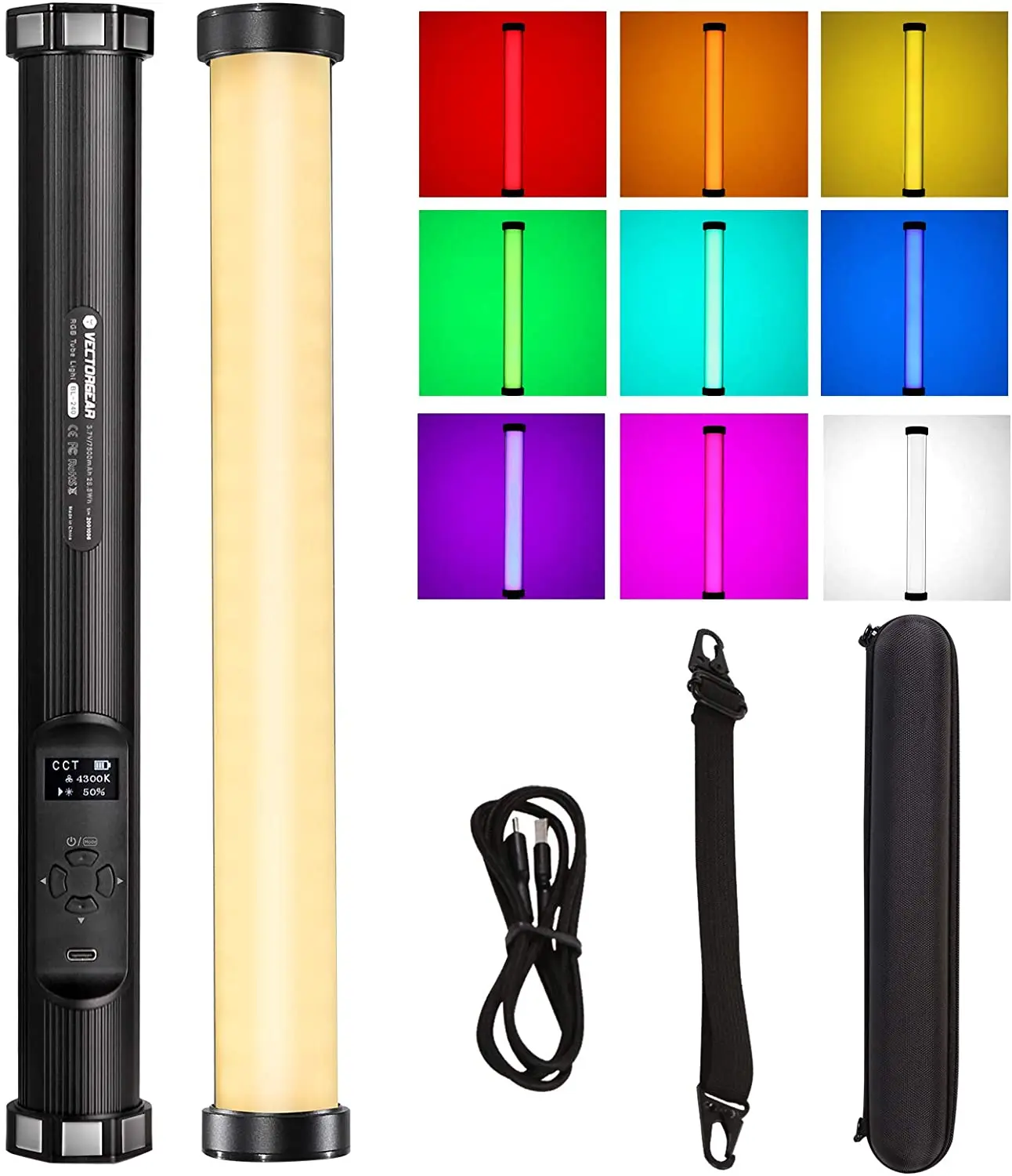 SETTO LED RGB Tube Light bi-color 2600K-6000K Photography Lighting CCT HSL Photo Video Camera Handheld Tube Stick
SETTO LED RGB Tube Light bi-color 2600K-6000K Photography Lighting CCT HSL Photo Video Camera Handheld Tube Stick