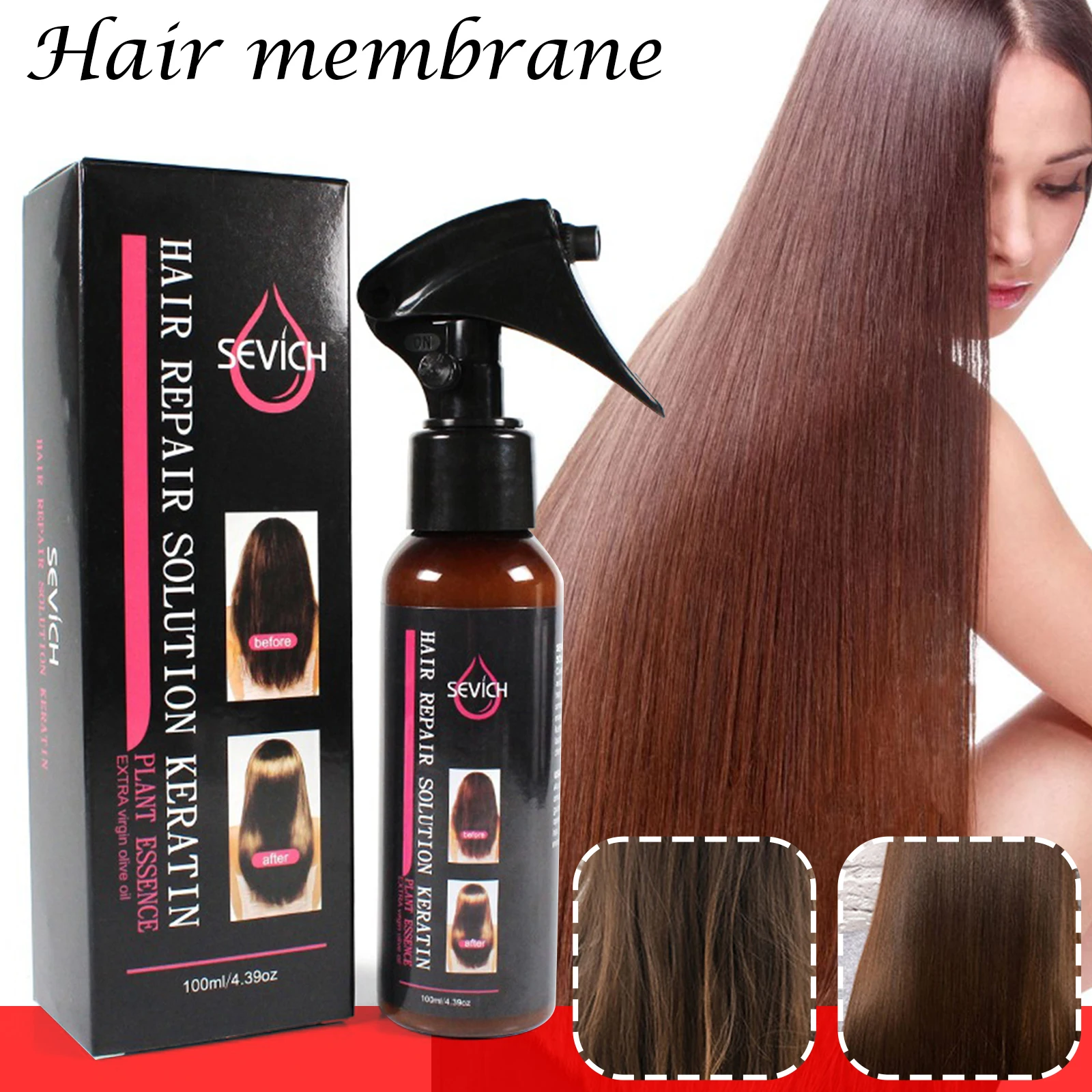 Hair Protector Spray With Amino Acid Hair Frizz Control Shine Straight Silk Spray No Wash For Hair SOYW889
Hair Protector Spray With Amino Acid Hair Frizz Control Shine Straight Silk Spray No Wash For Hair SOYW889
