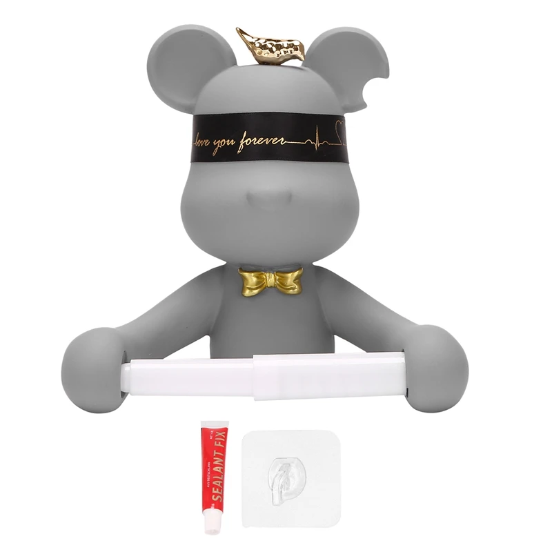 Nordic Creative Bear Resin Home Kitchen Bathroom Wall Hanging Free Punch Multi-Function Paper Towel Rack
Nordic Creative Bear Resin Home Kitchen Bathroom Wall Hanging Free Punch Multi-Function Paper Towel Rack