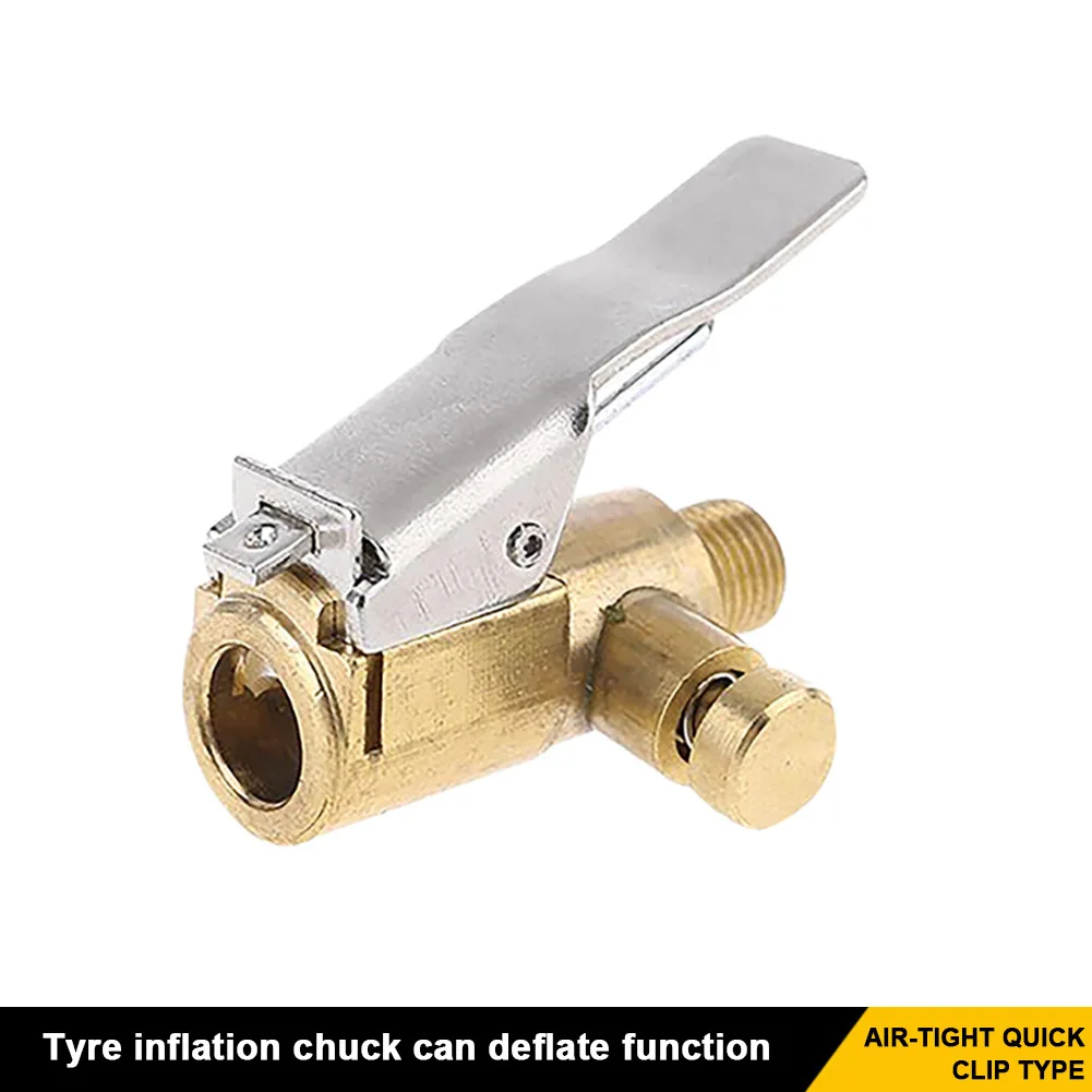 Car Truck Brass Air Pump Chuck Tyre Valve Pump Valve Clip Clamp Connector Adapter Tire Inflator Nozzle with Air Bleeding Valve
Car Truck Brass Air Pump Chuck Tyre Valve Pump Valve Clip Clamp Connector Adapter Tire Inflator Nozzle with Air Bleeding Valve