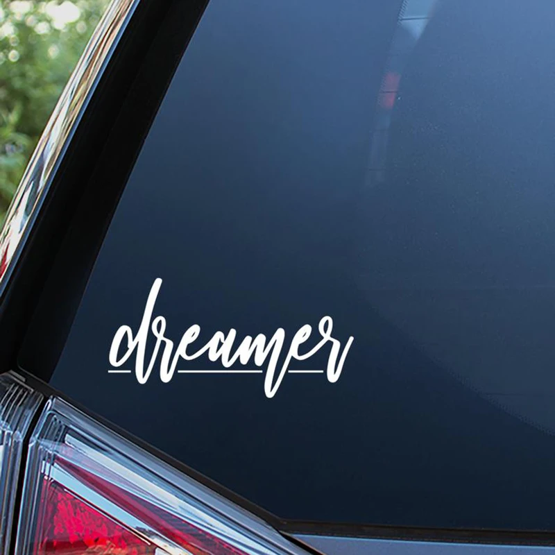 Черно-белая наклейка Dreamer Виниловая для автомобиля зеркало заднего вида