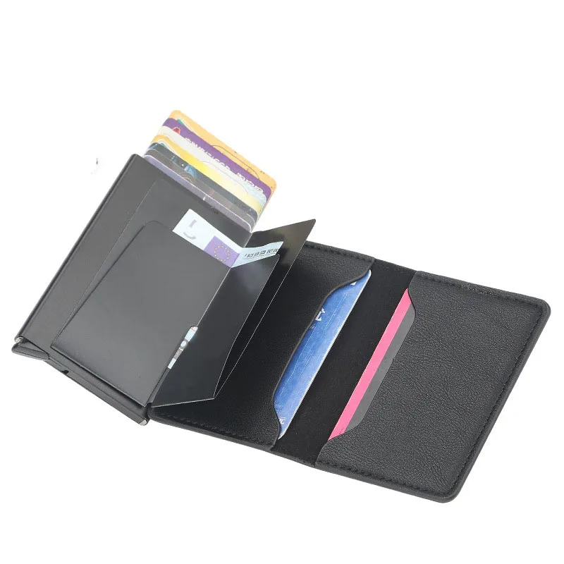 Credit Card Holder Men Slim Anti Protect Travel Aluminium Bag Crazy PU Leather Bank Cardholder Women Rfid Wallet Case Porte Cart
Credit Card Holder Men Slim Anti Protect Travel Aluminium Bag Crazy PU Leather Bank Cardholder Women Rfid Wallet Case Porte Cart