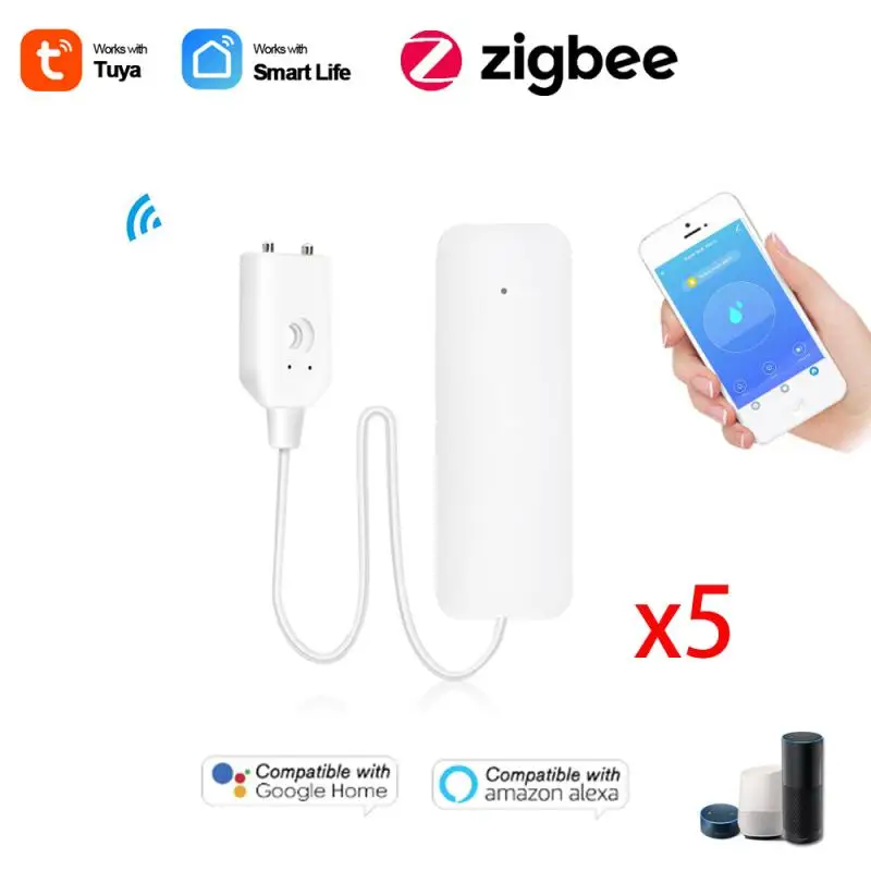 Zigbee WiFi Smart Water Leakage Sensor Overflow Flood Leakage Alerts Compatible With Tuyasmart Smart Life APP Remote Monitor
Zigbee WiFi Smart Water Leakage Sensor Overflow Flood Leakage Alerts Compatible With Tuyasmart Smart Life APP Remote Monitor