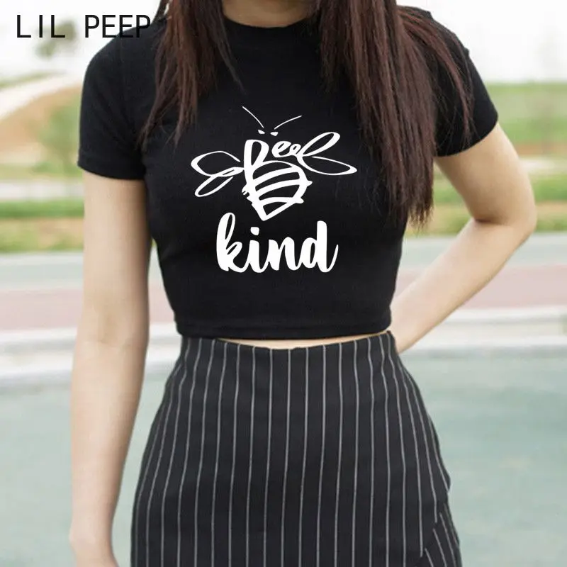 Bee Kind Print Women Clothes Summer Crop Top Casual Tee Shirt Female T-Shirt Korean Clothing 2021 Korean Fashion
Bee Kind Print Women Clothes Summer Crop Top Casual Tee Shirt Female T-Shirt Korean Clothing 2021 Korean Fashion