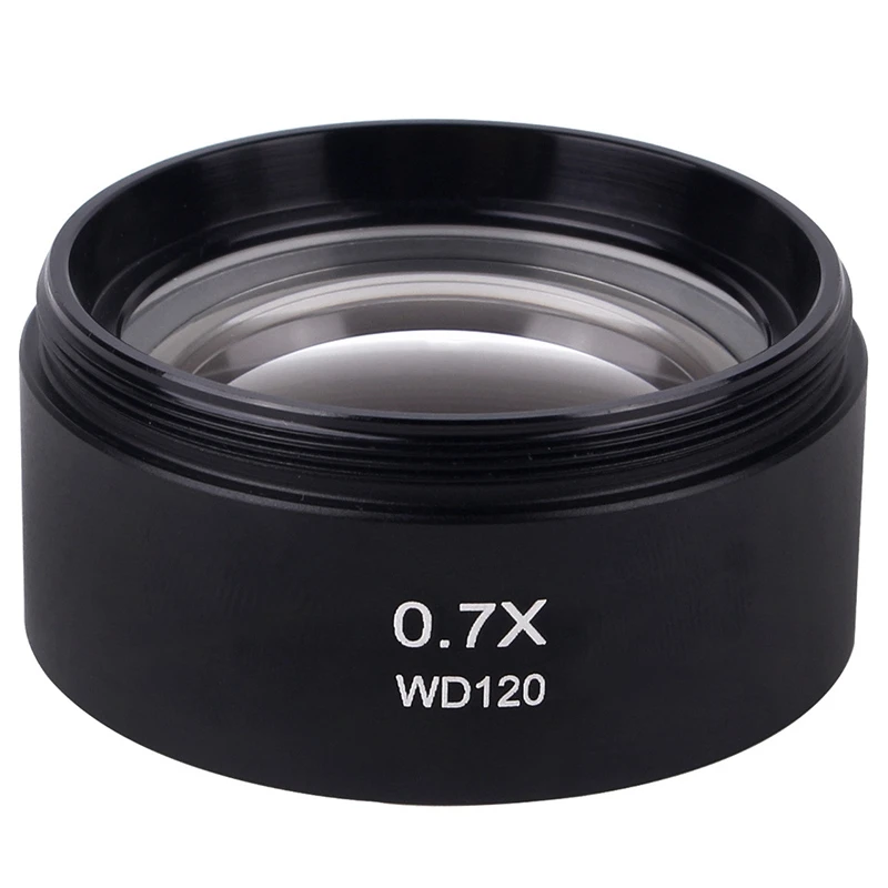 WD120 0.7X Trinocular Stereo Microscope Auxiliary Objective Lens Barlow Lens 48mm Thread
WD120 0.7X Trinocular Stereo Microscope Auxiliary Objective Lens Barlow Lens 48mm Thread