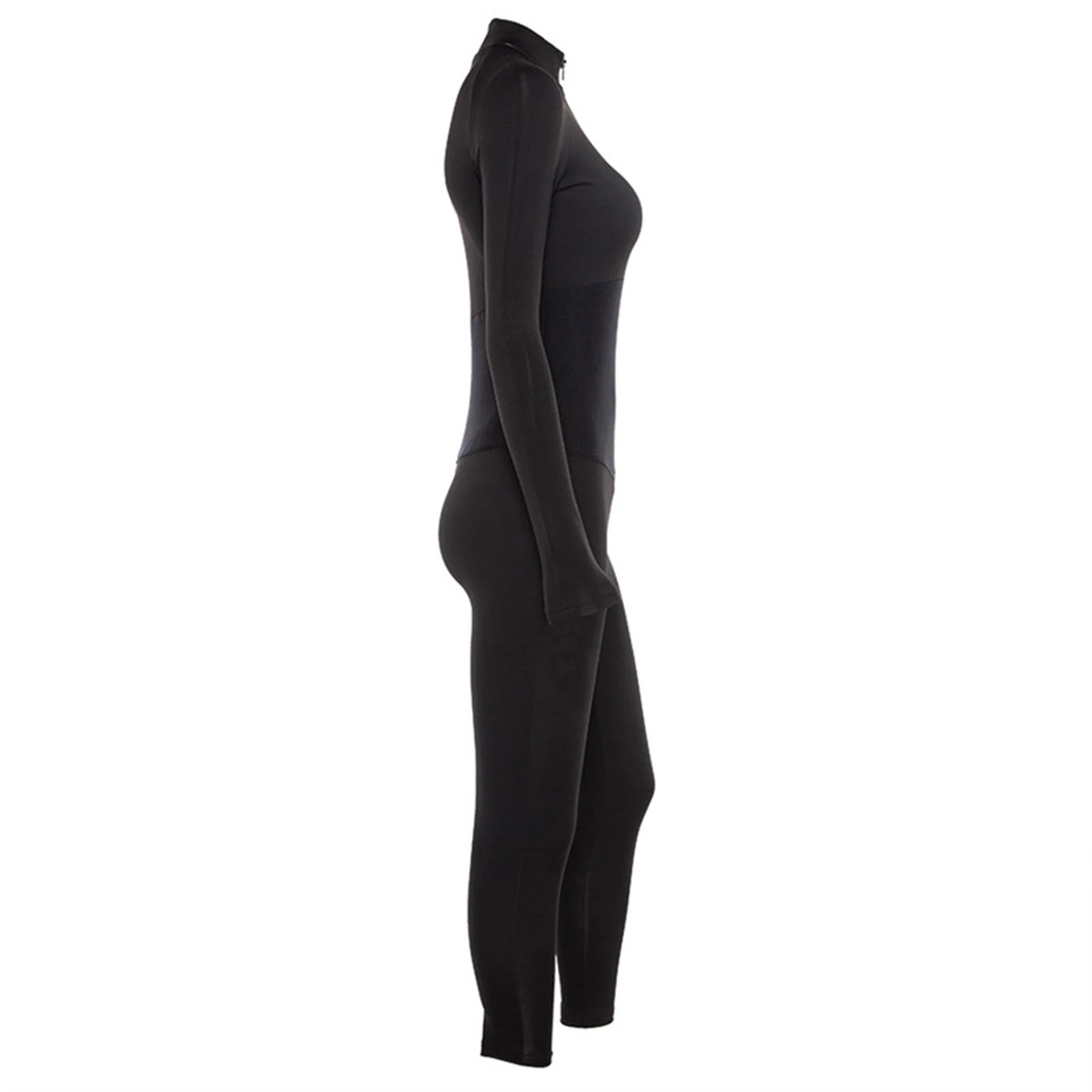 Sexy Women Casual Solid Color Jumpsuit, Black Zipper Open Front Long Sleeve Close-fitting One-piece New Fashion 2021 S/ M/ L
Sexy Women Casual Solid Color Jumpsuit, Black Zipper Open Front Long Sleeve Close-fitting One-piece New Fashion 2021 S/ M/ L