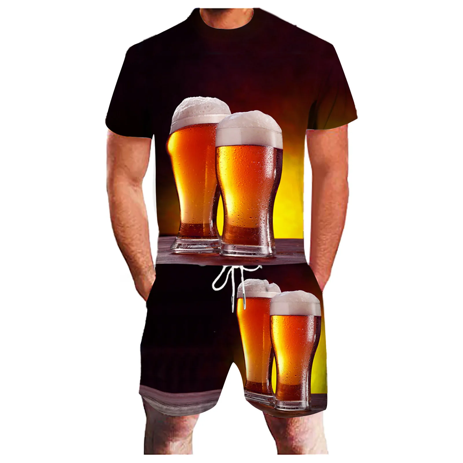 Men's Sets Summer Leisure Sports 3d Beer Plus Size Fitness Running Two-piece Suit Шорты Мужские Men Clothing Jogging Hombre 2021
Men's Sets Summer Leisure Sports 3d Beer Plus Size Fitness Running Two-piece Suit Шорты Мужские Men Clothing Jogging Hombre 2021