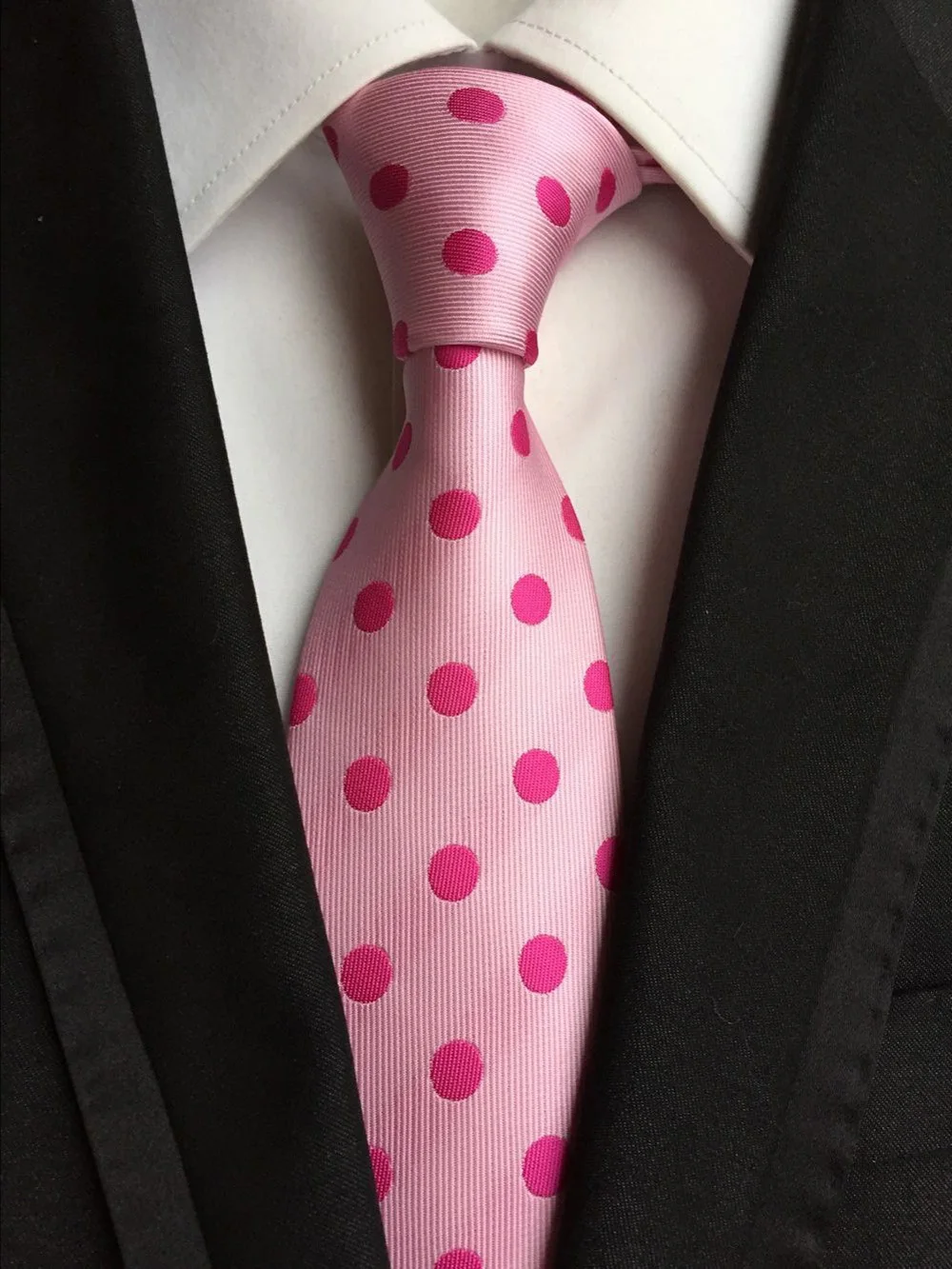 Модные мужские галстуки в горошек романтический розовый свадебный галстук с