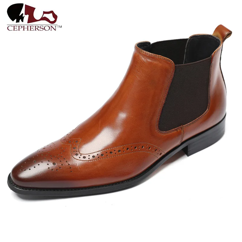 High Top Business Dress Men Shoes Genuine Leather Chelsea Ankle Boots Pointed Toe Slip On Comfortable Mens Office Work Boots
High Top Business Dress Men Shoes Genuine Leather Chelsea Ankle Boots Pointed Toe Slip On Comfortable Mens Office Work Boots