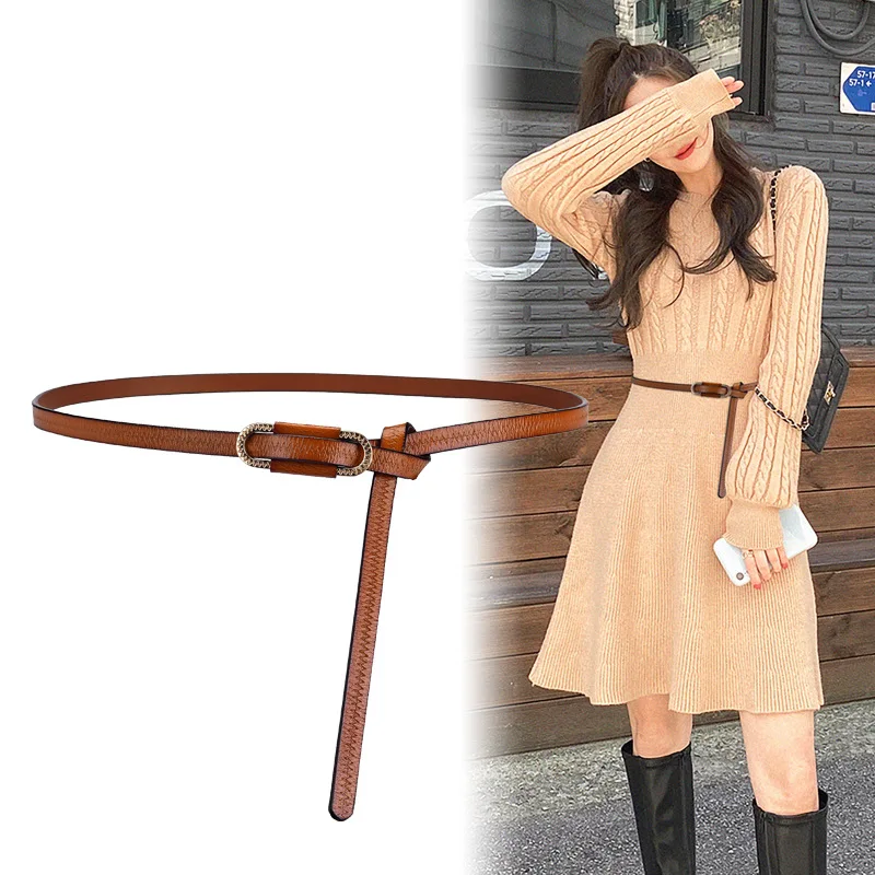 ELEGZO Genuine Leather Belts For Women Fashion Jeans Skirt Belt Female Cowskin Waistband Network Hot Selling
ELEGZO Genuine Leather Belts For Women Fashion Jeans Skirt Belt Female Cowskin Waistband Network Hot Selling