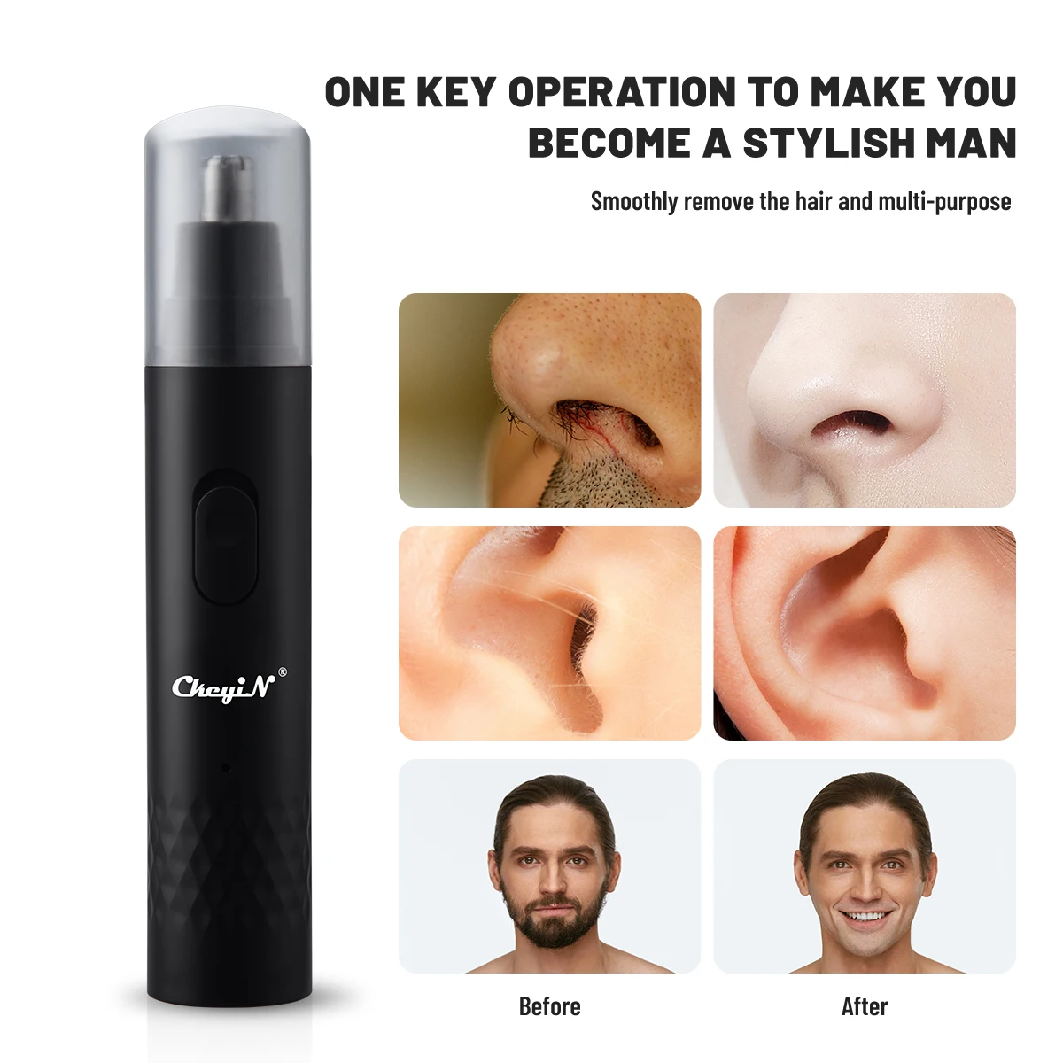CkeyiN 2 в 1 Электрический триммер для волос в носу USB перезаряжаемая портативная машинка для стрижки ушей шеи Eyebrowr Clean Trimer набор для удаления бр... 
CkeyiN 2 в 1 Электрический триммер для волос в носу USB перезаряжаемая портативная машинка для стрижки ушей шеи Eyebrowr Clean Trimer набор для удаления бр...