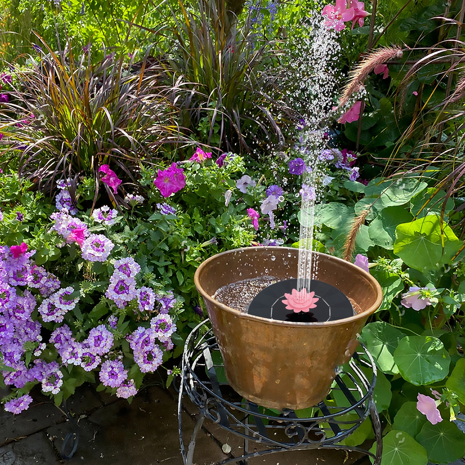 Solar Powered Fountain with 5 Flower Nozzles Garden Decoration Floating Circle Garden Fountain Pump Free Standing Fountain Pump
Solar Powered Fountain with 5 Flower Nozzles Garden Decoration Floating Circle Garden Fountain Pump Free Standing Fountain Pump