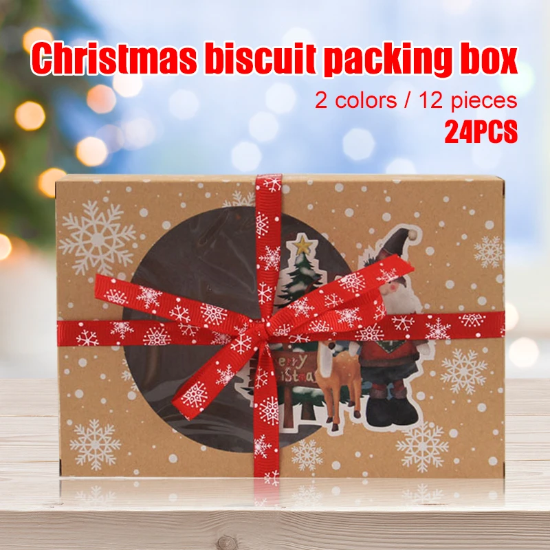 24 Pcs Christmas Cookie Boxes Gift Boxes Cupcake Boxes with Clear Window Paper Xmas DIY Gift Cake Boxes Decorative Treat QP2 
24 Pcs Christmas Cookie Boxes Gift Boxes Cupcake Boxes with Clear Window Paper Xmas DIY Gift Cake Boxes Decorative Treat QP2