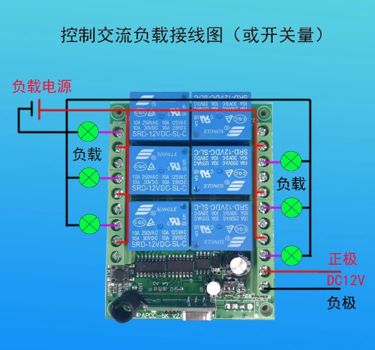 12V 24V 6 Channel Wireless Remote Control Switch Multi-channel Transceiver Module Learning Type 6-channel Remote Controller
12V 24V 6 Channel Wireless Remote Control Switch Multi-channel Transceiver Module Learning Type 6-channel Remote Controller