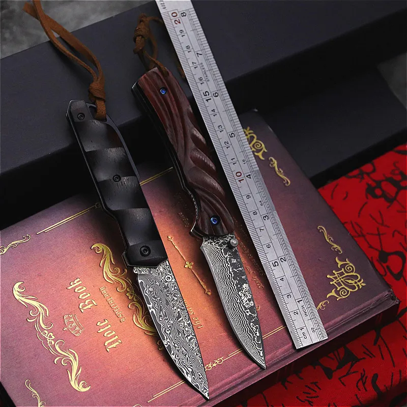 Damascus folding knife Jungle folding hunting knife defensive folding knife quick open pocket tool knife + leather case
Damascus folding knife Jungle folding hunting knife defensive folding knife quick open pocket tool knife + leather case