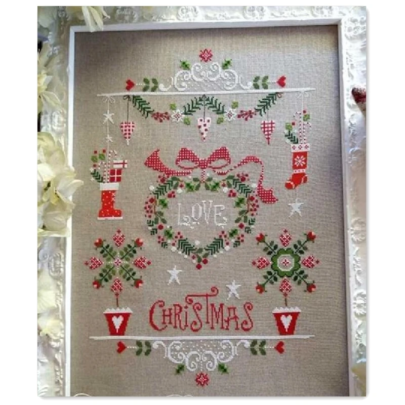 I love Christmas cross stitch kit flower design cotton silk thread 18ct 14ct 11ct linen flaxen canvas embroidery Dreampattern
I love Christmas cross stitch kit flower design cotton silk thread 18ct 14ct 11ct linen flaxen canvas embroidery Dreampattern