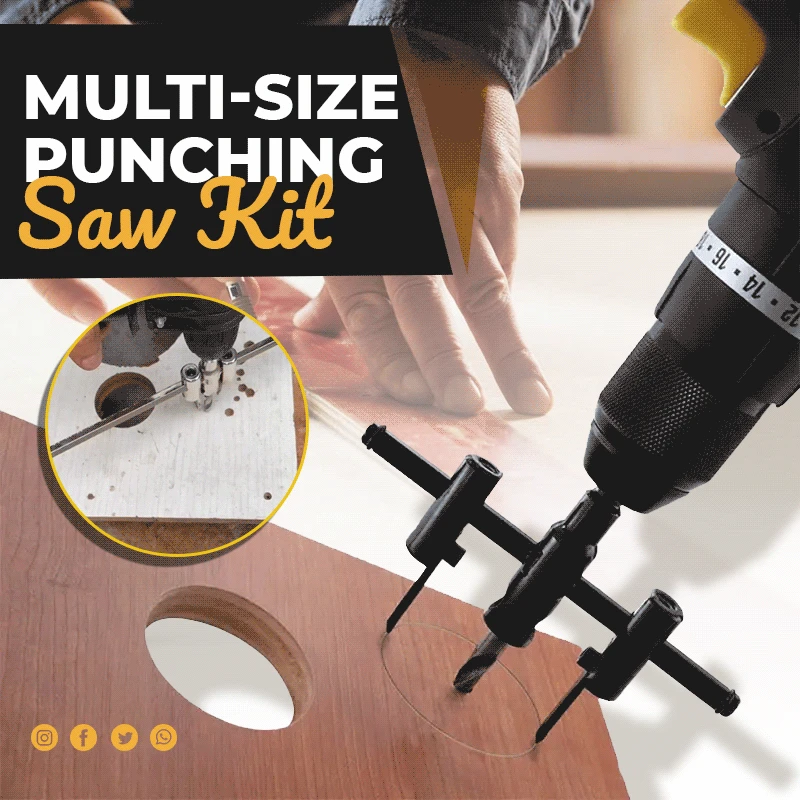Adjustable Multi-Size Punching Saw Kit 30-300MM Easy And Fast Circle Hole Punching Holes Woodworking Hole Opener Cutting tool
Adjustable Multi-Size Punching Saw Kit 30-300MM Easy And Fast Circle Hole Punching Holes Woodworking Hole Opener Cutting tool
