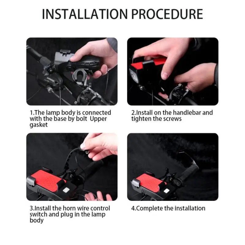 3 In 1 Waterproof USB Charging Bicycle Headlights With Horn Mobile Phone Support Headlight Portable Battery Bike Light 2000mAh
3 In 1 Waterproof USB Charging Bicycle Headlights With Horn Mobile Phone Support Headlight Portable Battery Bike Light 2000mAh