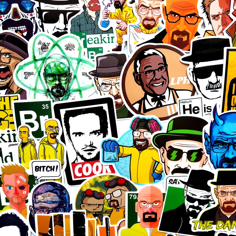 50pcs/lot Classic American Drama Breaking Bad Stickers For Motor Laptop Car Suitcase Stationary PVC Waterproof Cool Stickers
50pcs/lot Classic American Drama Breaking Bad Stickers For Motor Laptop Car Suitcase Stationary PVC Waterproof Cool Stickers