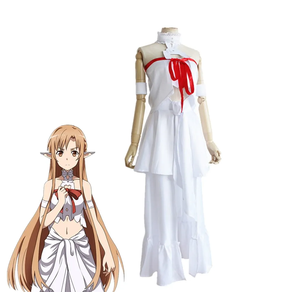 Yuuki костюм Asuna для косплея (костюмированных игр) SAO Sword Art онлайн популярное
