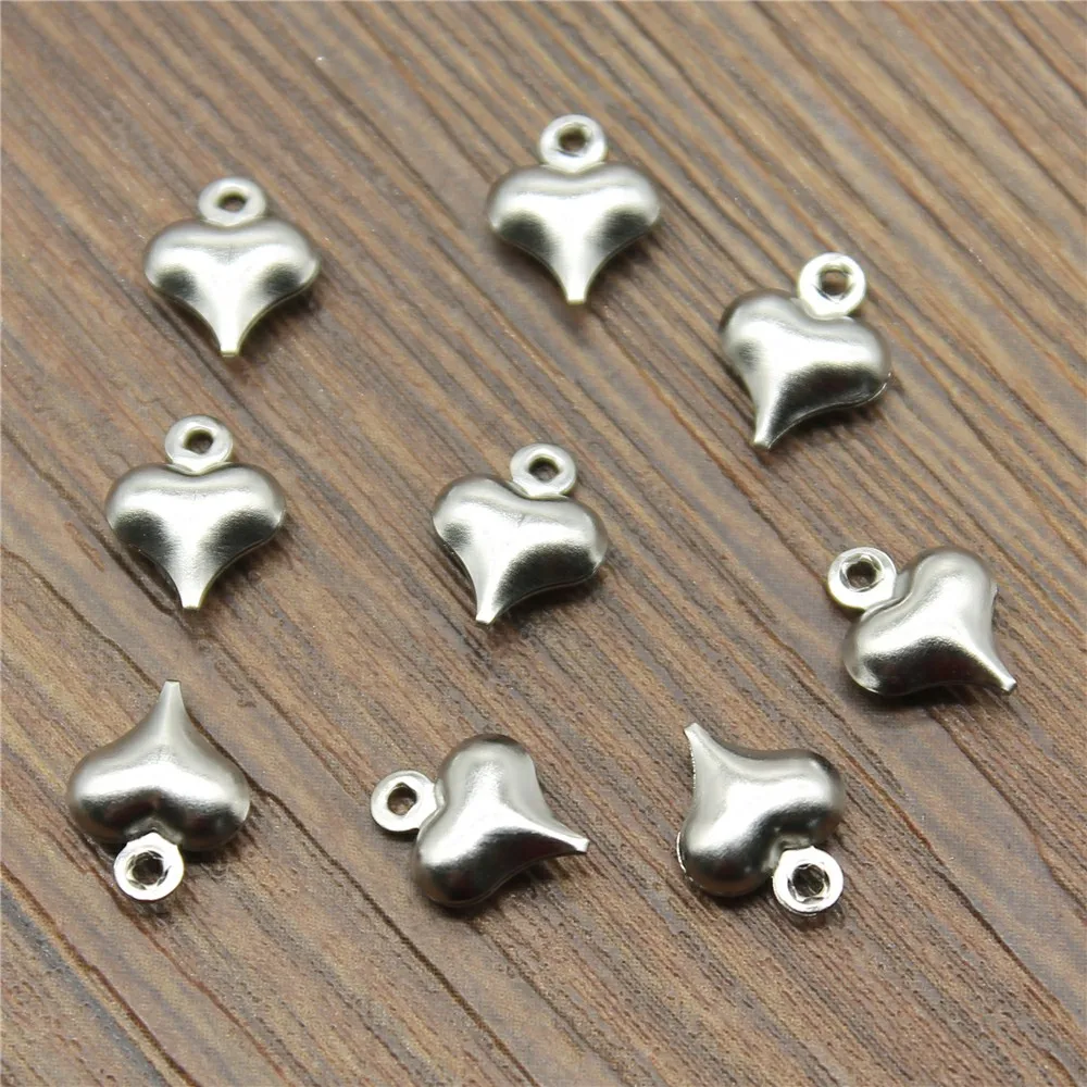 60pcs 9.5x7.5mm Stainless Steel Material Heart Charms For Bracelet Jewelry Making
60pcs 9.5x7.5mm Stainless Steel Material Heart Charms For Bracelet Jewelry Making