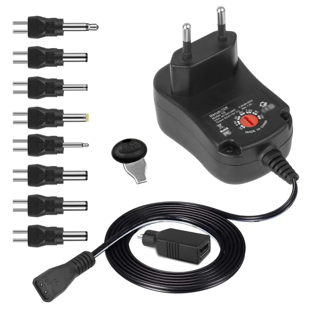 3-12V 12W Adjustable Power Supply with DC USB Tips Multifunction Charger Portable Voltage Regulator Switch Power Adapter
3-12V 12W Adjustable Power Supply with DC USB Tips Multifunction Charger Portable Voltage Regulator Switch Power Adapter