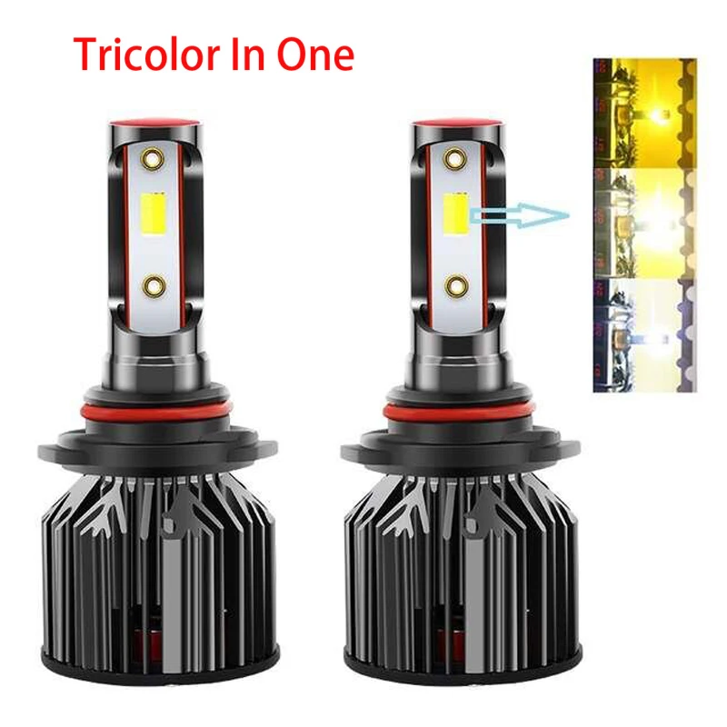 2Pcs Tricolor Car Led Headlight H1 H7 H11 9005 HB3 9012 HIR2 H4 9003 Hi/Lo AUTO Head Lamp Bulb Canbus 3000K 4300K 6000K
2Pcs Tricolor Car Led Headlight H1 H7 H11 9005 HB3 9012 HIR2 H4 9003 Hi/Lo AUTO Head Lamp Bulb Canbus 3000K 4300K 6000K