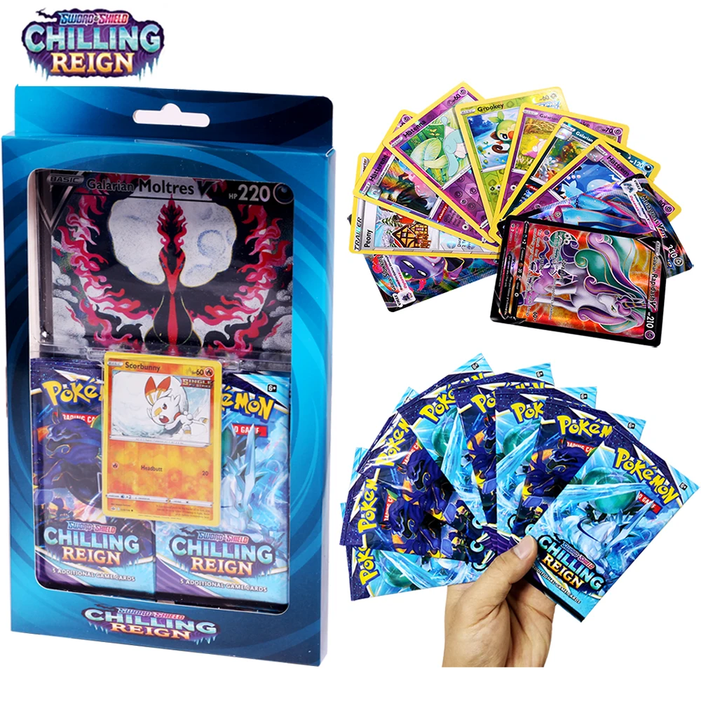 Newest 51pcs Pokemon Cards 1pc Oversized Pokmon TCG: Sword and Shield Chilling Reign Box Trading Card Game Collection Toy
Newest 51pcs Pokemon Cards 1pc Oversized Pokmon TCG: Sword and Shield Chilling Reign Box Trading Card Game Collection Toy