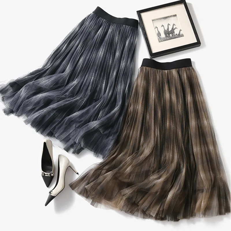 Spring Summer 2021 Mesh Skirts Women Elastic High Waist Vintage Print Pleated Skirts Elegant Long Fashion Woman Skirts
Spring Summer 2021 Mesh Skirts Women Elastic High Waist Vintage Print Pleated Skirts Elegant Long Fashion Woman Skirts