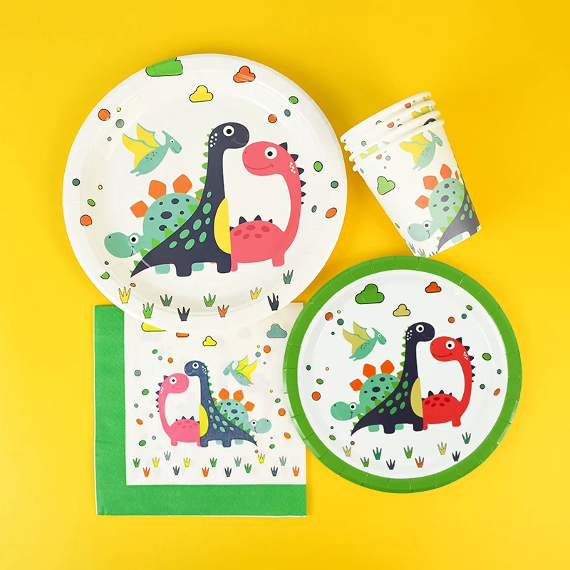 Cartoon Dinosaur Disposable Tableware Paper Cups Plates Napkins Dinosaur Theme Party Decor Disposable Tablewares Party Supplies
Cartoon Dinosaur Disposable Tableware Paper Cups Plates Napkins Dinosaur Theme Party Decor Disposable Tablewares Party Supplies