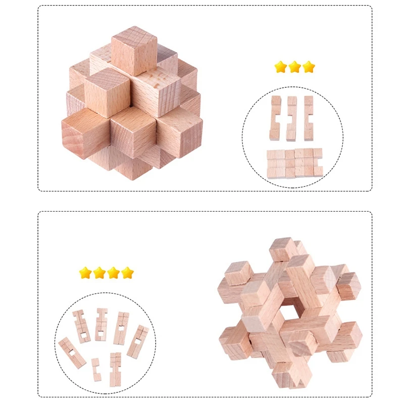 Beech Toy Mini Kongming Lock Nine-Piece Set Adult Children Student Puzzle Nine-Series Luban Lock
Beech Toy Mini Kongming Lock Nine-Piece Set Adult Children Student Puzzle Nine-Series Luban Lock