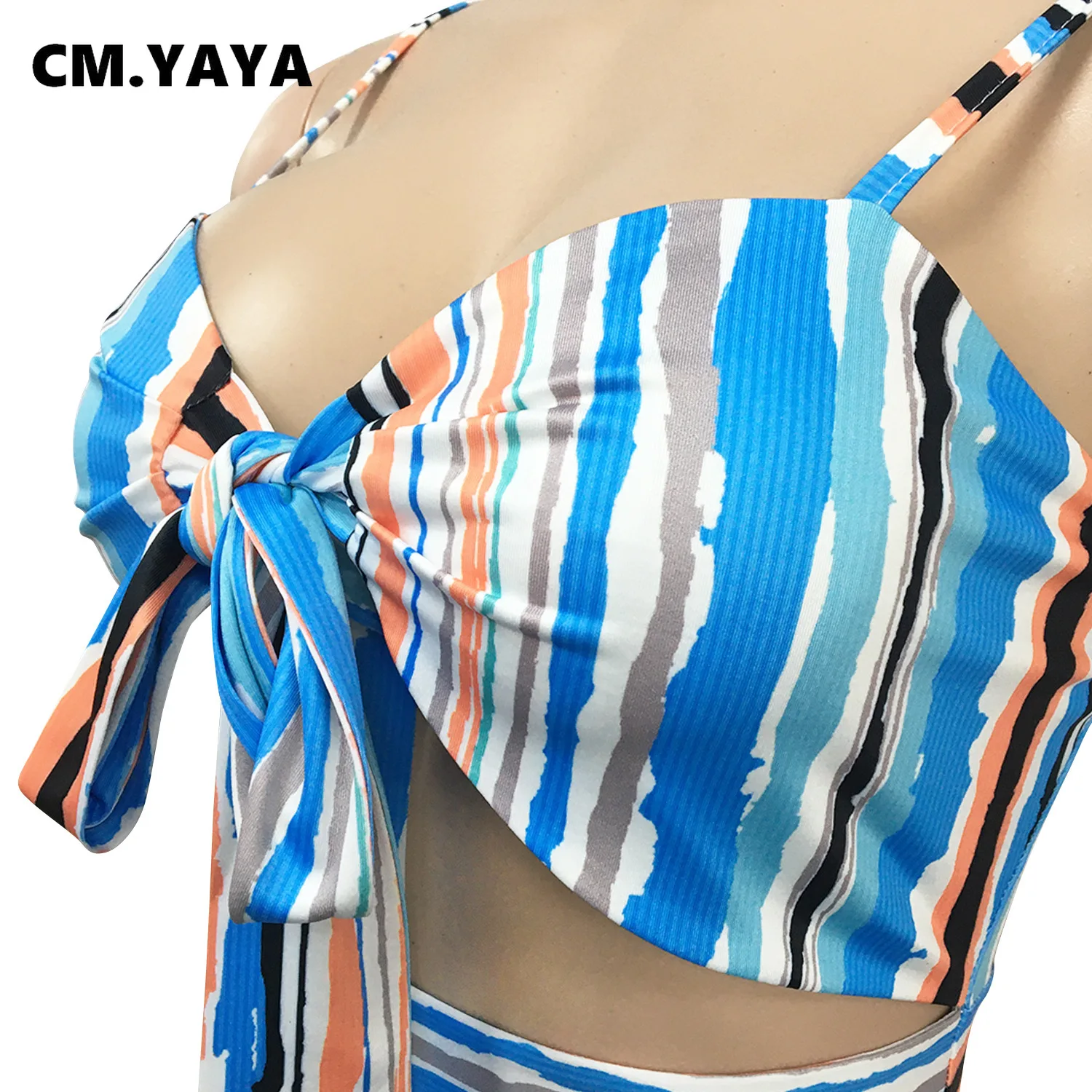 CM.YAYA Women Jumpsuit Print Spaghetti Strap Bandage Hollow Out High Waist Elastic Sheath Ankle Length Jumpsuits Sexy Outfit 
CM.YAYA Women Jumpsuit Print Spaghetti Strap Bandage Hollow Out High Waist Elastic Sheath Ankle Length Jumpsuits Sexy Outfit