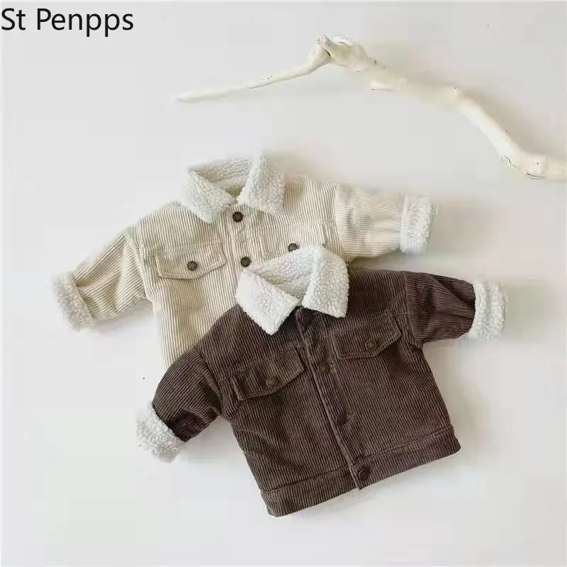 Вельветовая куртка для новорожденных девочек и мальчиков, детское пальто для младенцев, теплая весенне-зимняя плотная детская верхняя одеж... 
Вельветовая куртка для новорожденных девочек и мальчиков, детское пальто для младенцев, теплая весенне-зимняя плотная детская верхняя одеж...