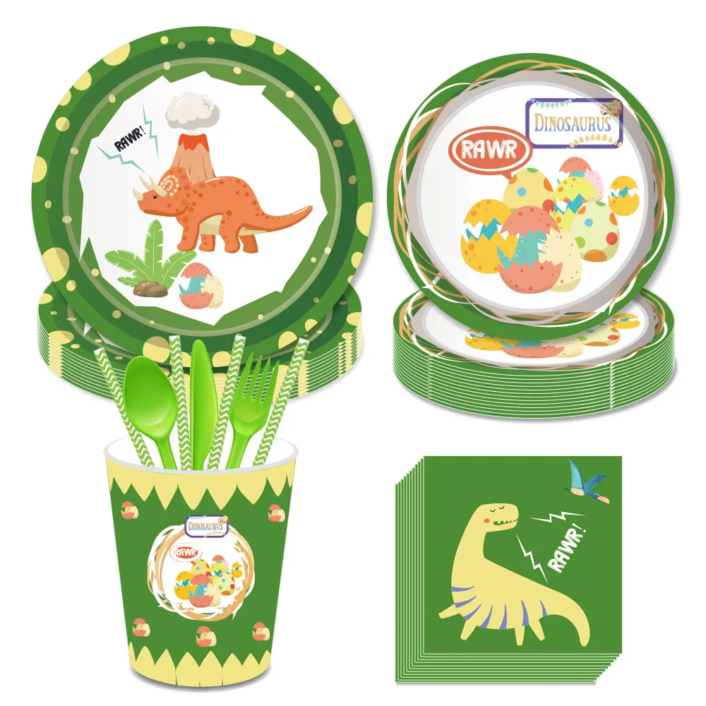 Cartoon Dinosaur Dinner Plates Baby Shower RAWR Party Decorations Happy Birthday Disposable Tableware Sets Kids Party Favors
Cartoon Dinosaur Dinner Plates Baby Shower RAWR Party Decorations Happy Birthday Disposable Tableware Sets Kids Party Favors