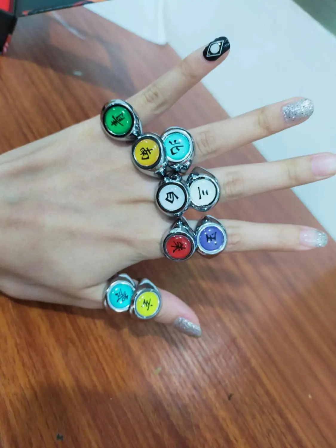 10 style Anime HOKAGE Akatsuki cosplay Rings Sasori Itachi Hidan Deidara Pein Accessories
10 style Anime HOKAGE Akatsuki cosplay Rings Sasori Itachi Hidan Deidara Pein Accessories