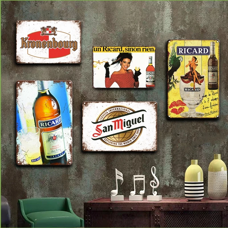 Ricard Beer Metal Tin Sign Vintage Havana Club Poster Metal Signs Antique Irish Pub Bar Cafeteria Kitchen Art Wall Home Decor
Ricard Beer Metal Tin Sign Vintage Havana Club Poster Metal Signs Antique Irish Pub Bar Cafeteria Kitchen Art Wall Home Decor