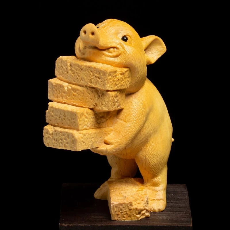 Diligent Pig Sculpture Moving Brick Pig Animal Carving Crafts Wood Zodiac Pig Decorative Wood Carving Home Decors
Diligent Pig Sculpture Moving Brick Pig Animal Carving Crafts Wood Zodiac Pig Decorative Wood Carving Home Decors