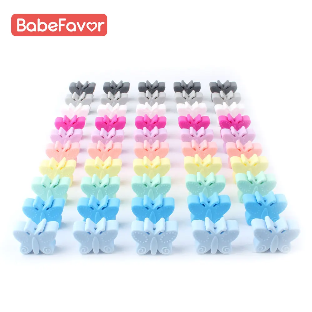 15pcs Butterfly Silicone Beads Pearl DIY Food Grade Baby Pacifier Cute Necklace Teether BPA Free Silicone Baby Teething Bead 
15pcs Butterfly Silicone Beads Pearl DIY Food Grade Baby Pacifier Cute Necklace Teether BPA Free Silicone Baby Teething Bead