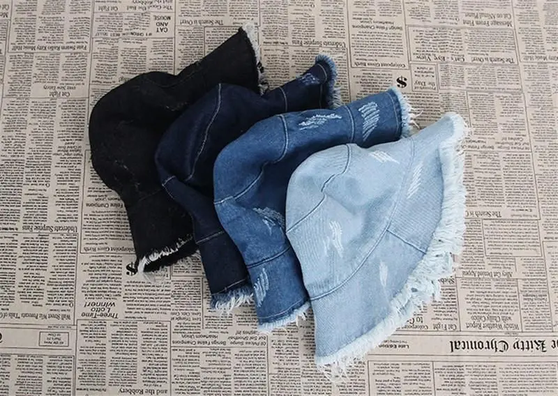 Solid Denim Retro Bucket Hat Fisherman Hat Outdoor Travel Hat Sun Cap Hats for Girl and Women 275
Solid Denim Retro Bucket Hat Fisherman Hat Outdoor Travel Hat Sun Cap Hats for Girl and Women 275
